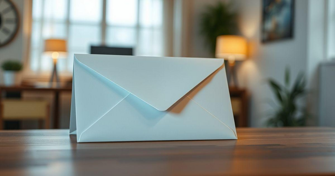 Envelope de Segurança Branco para Proteção e Confiança